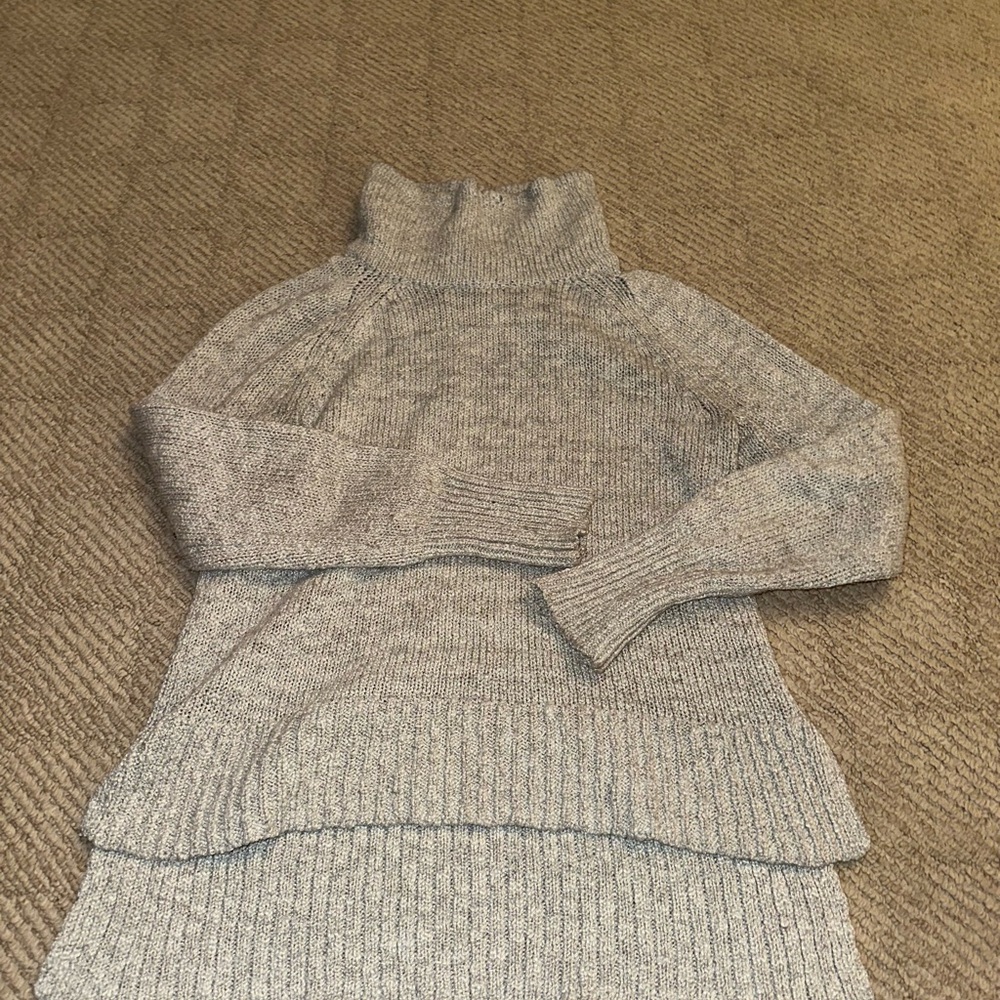 Women's Gray Turtleneck Sweater